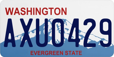 WA license plate AXU0429