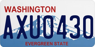 WA license plate AXU0430