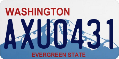 WA license plate AXU0431