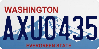 WA license plate AXU0435