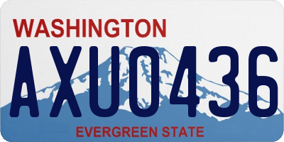WA license plate AXU0436
