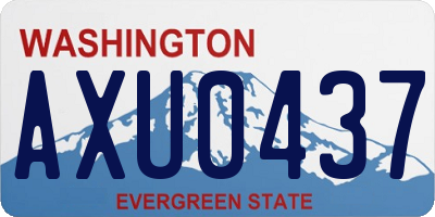 WA license plate AXU0437