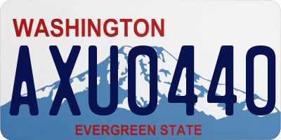 WA license plate AXU0440