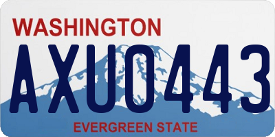 WA license plate AXU0443