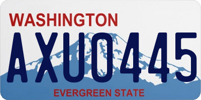 WA license plate AXU0445