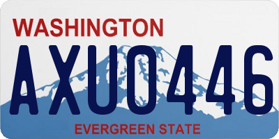 WA license plate AXU0446