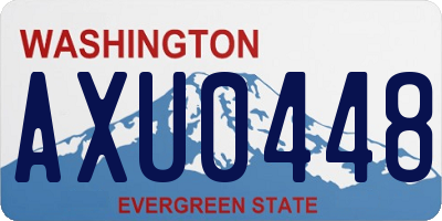 WA license plate AXU0448