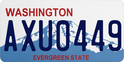 WA license plate AXU0449