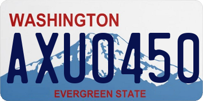WA license plate AXU0450