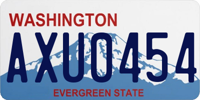 WA license plate AXU0454