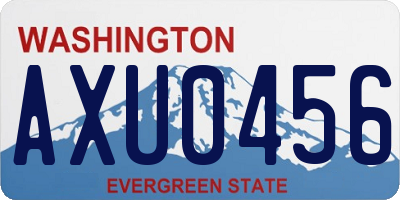 WA license plate AXU0456