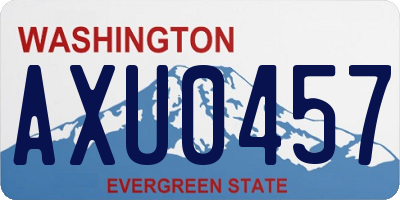 WA license plate AXU0457