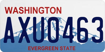 WA license plate AXU0463