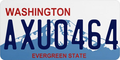 WA license plate AXU0464