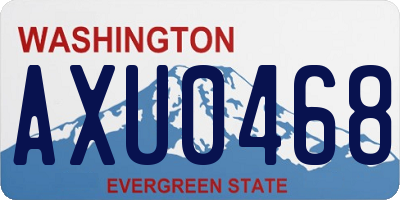 WA license plate AXU0468