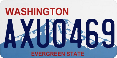 WA license plate AXU0469