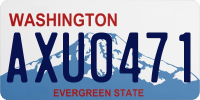 WA license plate AXU0471