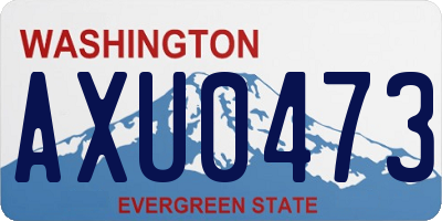 WA license plate AXU0473