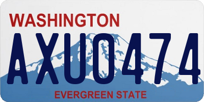 WA license plate AXU0474