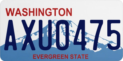 WA license plate AXU0475