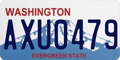 WA license plate AXU0479