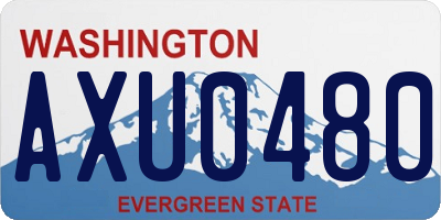WA license plate AXU0480