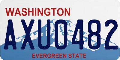 WA license plate AXU0482