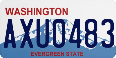 WA license plate AXU0483