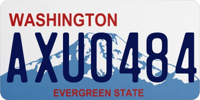 WA license plate AXU0484