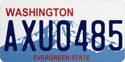 WA license plate AXU0485