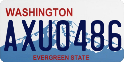 WA license plate AXU0486