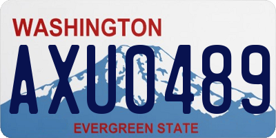 WA license plate AXU0489