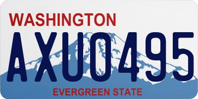 WA license plate AXU0495