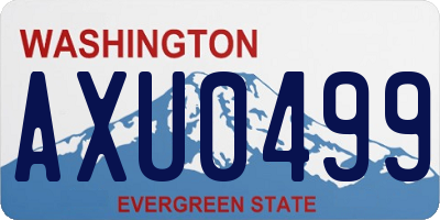 WA license plate AXU0499