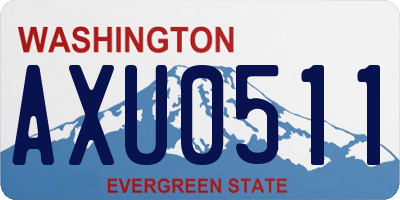 WA license plate AXU0511