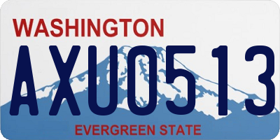 WA license plate AXU0513