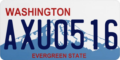 WA license plate AXU0516