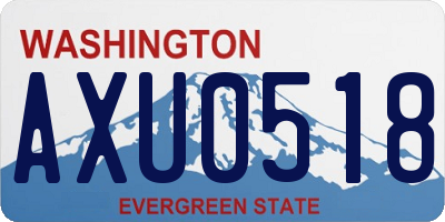 WA license plate AXU0518