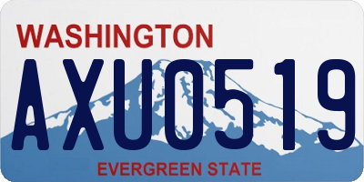 WA license plate AXU0519
