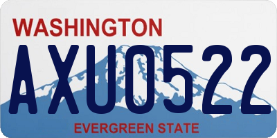 WA license plate AXU0522