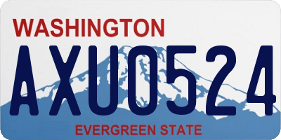 WA license plate AXU0524