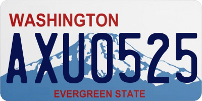 WA license plate AXU0525