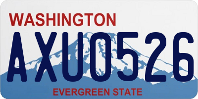 WA license plate AXU0526