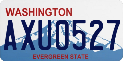 WA license plate AXU0527