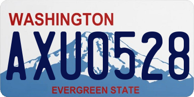 WA license plate AXU0528