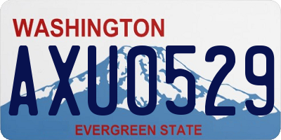 WA license plate AXU0529