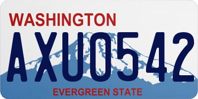 WA license plate AXU0542