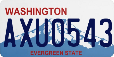 WA license plate AXU0543