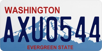 WA license plate AXU0544