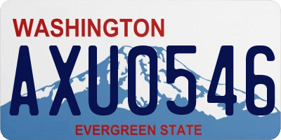 WA license plate AXU0546